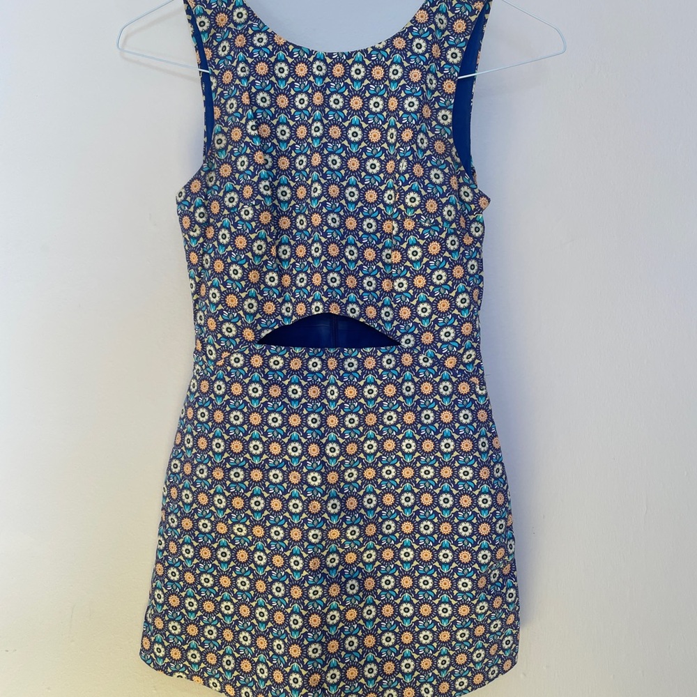 Mod Floral Patterned Skort Dress